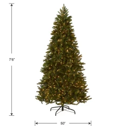Discount National Tree Company 7.5 ft. Pre-Lit Grande Fir Medium Tree with Clear Lights