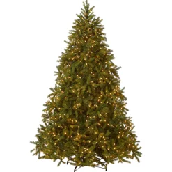 Clearance National Tree Company 7.5 ft. Pre-Lit Jersey Fraser Fir Tree with Clear Lights