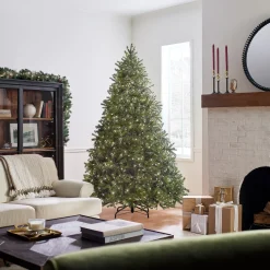 Clearance National Tree Company 7.5 ft. Pre-Lit Jersey Fraser Fir Tree with Clear Lights