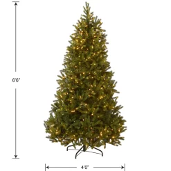 Clearance National Tree Company 6.5 ft. Pre-Lit Jersey Fraser Fir Medium Tree with Dual Color LED Lights