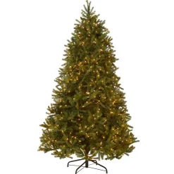 Sale National Tree Company 7.5 ft. Pre-Lit Jersey Fraser Fir Medium Tree with Clear Lights