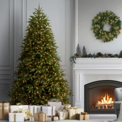 Sale National Tree Company 7.5 ft. Pre-Lit Jersey Fraser Fir Medium Tree with Clear Lights
