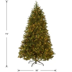 Sale National Tree Company 7.5 ft. Pre-Lit Jersey Fraser Fir Medium Tree with Clear Lights
