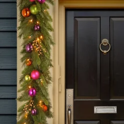 Outlet National Tree Company 6 ft. Pre-Lit Kaleidoscope Garland with Warm White LED Lights