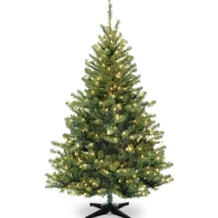 Online National Tree Company 6 ft. Pre-Lit Kincaid Spruce Tree with Clear Lights