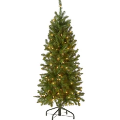 Online National Tree Company 4.5 ft. Pre-Lit Kingswood Fir Pencil Tree with Clear Lights