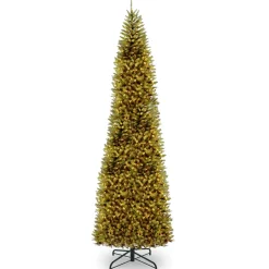 Sale National Tree Company 14 ft. Pre-Lit Kingswood Fir Pencil Tree with Clear Lights
