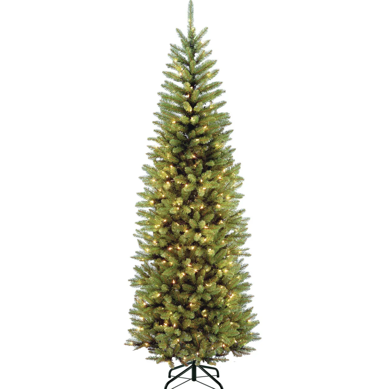 Discount National Tree Company 7.5 ft. Pre-Lit Kingswood Fir Pencil Tree with Clear Lights