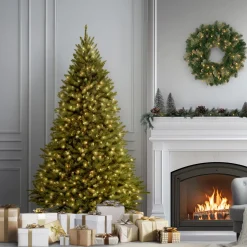 Online National Tree Company 7.5 ft. Pre-Lit Kingswood Fir Tree with PowerConnect Dual Color LED Lights