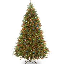 Online National Tree Company 7.5 ft. Pre-Lit Kingswood Fir Tree with PowerConnect Dual Color LED Lights