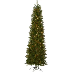 Hot National Tree Company 6.5 ft. Pre-Lit Kingswood Fir Pencil Tree with Clear Lights