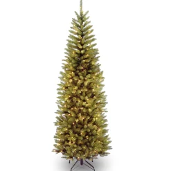 Hot National Tree Company 6.5 ft. Pre-Lit Kingswood Fir Pencil Tree with Clear Lights