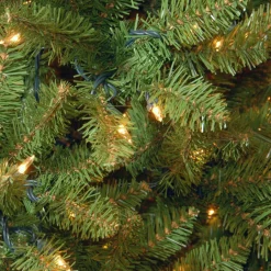 Online National Tree Company 12 ft. Pre-Lit Kingswood Fir Pencil Slim Tree with Clear Lights