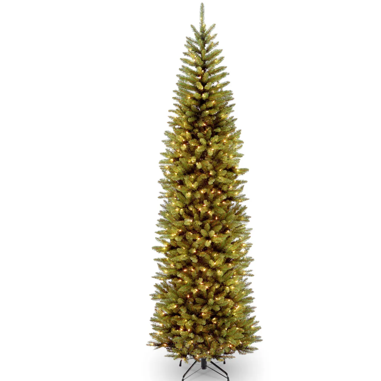 Discount National Tree Company 9 ft. Pre-Lit Kingswood Fir Pencil Tree with Clear Lights