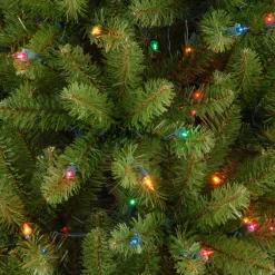 Best National Tree Company 7 ft. Pre-Lit Kingswood Fir Pencil Tree with Multicolor Lights