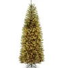 New National Tree Company 7.5 ft. Pre-Lit Kingswood Fir Slim Tree with PowerConnect Dual Color LED Lights