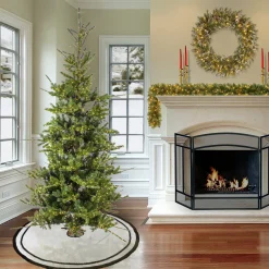 Outlet National Tree Company 9 ft. Pre-Lit Lark Pine Medium Tree with Warm White LED Rice Lights