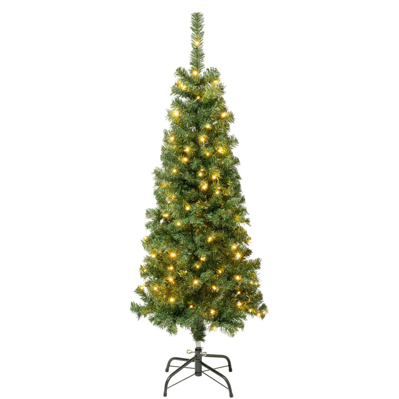 Sale National Tree Company 4.5 ft. Pre-lit Linden Spruce Wrapped Tree with Warm White LED Lights