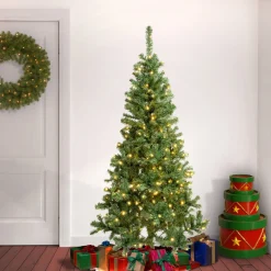 Outlet National Tree Company 6 ft. Pre-Lit Linden Spruce Tree with Warm White LED Lights