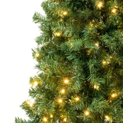 Outlet National Tree Company 6 ft. Pre-Lit Linden Spruce Tree with Warm White LED Lights