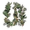 Best National Tree Company 9 ft. Pre-Lit Magnolia Mix Pine Garland with Red LED Lights
