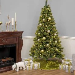 Hot National Tree Company 7 ft. Pre-Lit Maine Pine Tree with LED Lights