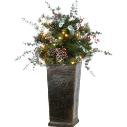 Online National Tree Company 3 ft. Pre-Lit Meadow Basin Tree with LED Lights