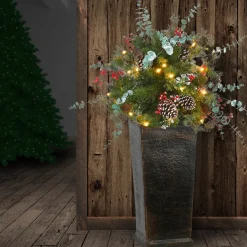 Online National Tree Company 3 ft. Pre-Lit Meadow Basin Tree with LED Lights