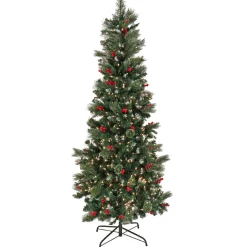 Discount National Tree Company 6.5 ft. Pre-Lit Meadowlark Pencil Tree with Clear Lights
