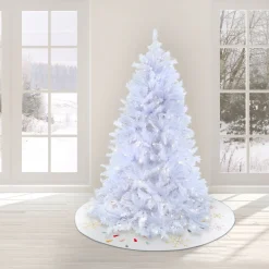Hot National Tree Company 7.5 ft. Pre-Lit Millville White Tree with PowerConnect Warm White LED Lights