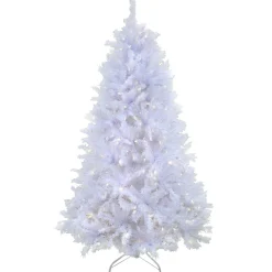 Clearance National Tree Company 9 ft. Pre-Lit Millville White Tree with PowerConnect Dual Color LED Lights