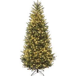 Outlet National Tree Company 7.5 ft. Pre-Lit Natural Fraser Fir Slim Tree with Clear Lights