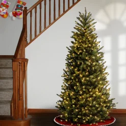 Online National Tree Company 6.5 ft. Pre-Lit Natural Fraser Fir Slim Tree with Clear Lights