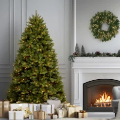 Outlet National Tree Company 6 ft. Pre-Lit Newberry Spruce Tree with Clear Lights