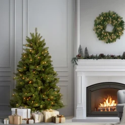 National Tree Company 5 ft. Pre-Lit Newberry Spruce Tree with Dual Color LED Lights