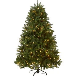 Best National Tree Company 8 ft. Pre-Lit Newberry Spruce Tree with PowerConnect Dual Color LED Lights