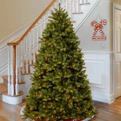 Best National Tree Company 9 ft. Pre-Lit Newberry Spruce Tree with Clear Lights
