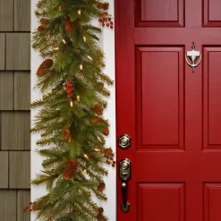 New National Tree Company 6 ft. Pre-Lit Noelle Garland with Warm White LED Lights