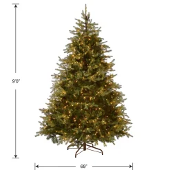 Sale National Tree Company 9 ft. Pre-Lit Nordic Spruce Medium Tree with Clear Lights