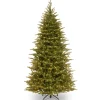 Discount National Tree Company 7.5 ft. Pre-Lit Nordic Spruce Slim Tree with Dual Color LED Lights
