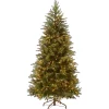 Sale National Tree Company 7.5 ft. Pre-Lit Nordic Spruce Slim Tree with Clear Lights