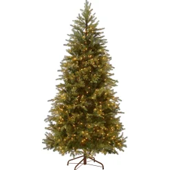 Sale National Tree Company 7.5 ft. Pre-Lit Nordic Spruce Slim Tree with Clear Lights