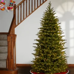 Sale National Tree Company 7.5 ft. Pre-Lit Nordic Spruce Slim Tree with Clear Lights