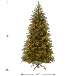 Sale National Tree Company 7.5 ft. Pre-Lit Nordic Spruce Slim Tree with Clear Lights