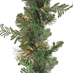 Outlet National Tree Company 9 ft. Pre-Lit North Conway Garland with Clear Lights