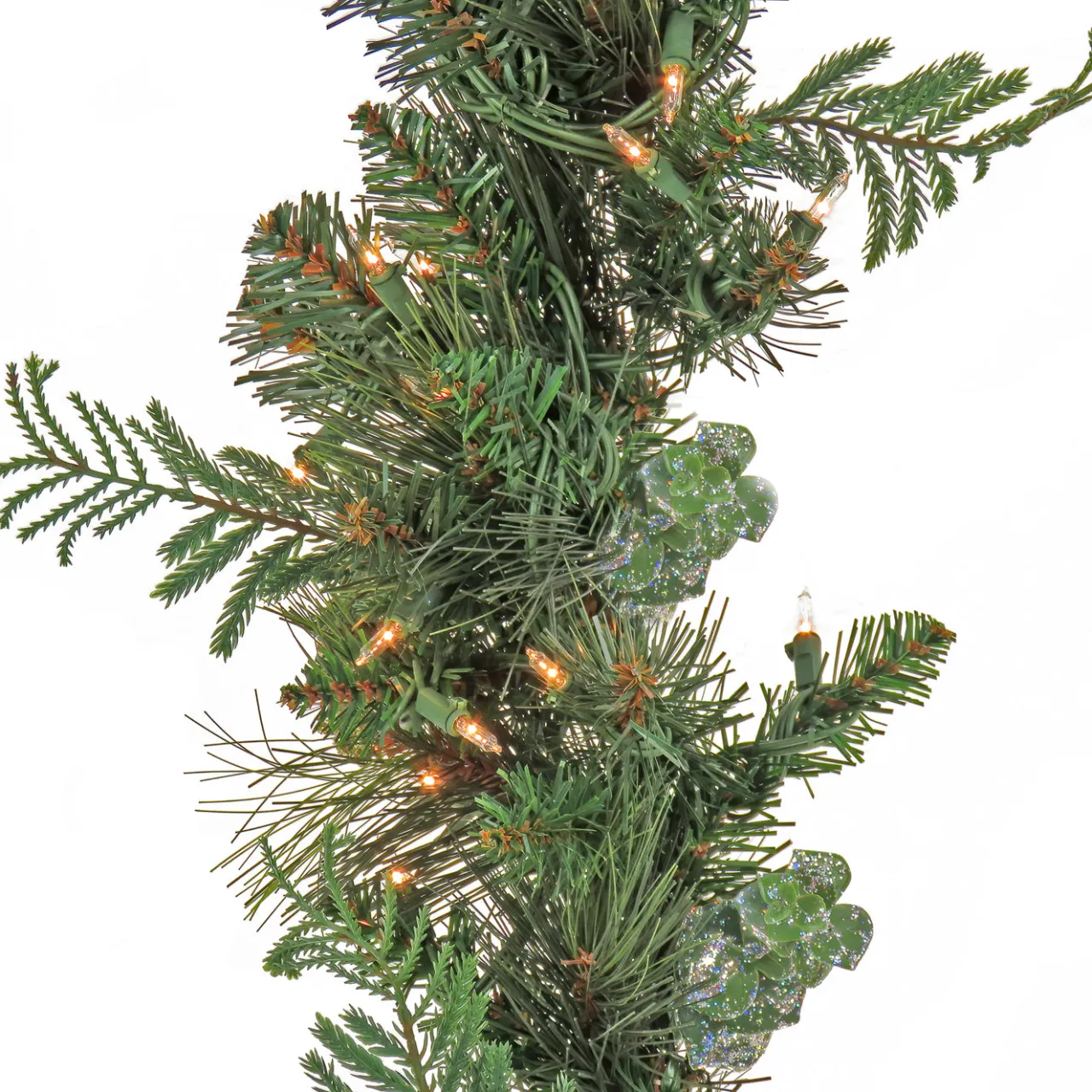 Outlet National Tree Company 9 ft. Pre-Lit North Conway Garland with Clear Lights