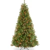 Online National Tree Company 6.5 ft. Pre-Lit North Valley Spruce Tree with Multicolor Lights