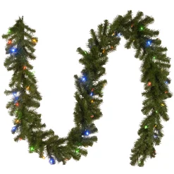 Hot National Tree Company 9 ft. Pre-Lit North Valley Spruce Garland with Dual Color LED Lights