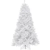 Sale National Tree Company 7.5 ft. Pre-Lit North Valley Spruce White Tree with Clear Lights