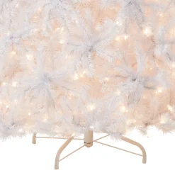 Sale National Tree Company 7.5 ft. Pre-Lit North Valley Spruce White Tree with Clear Lights